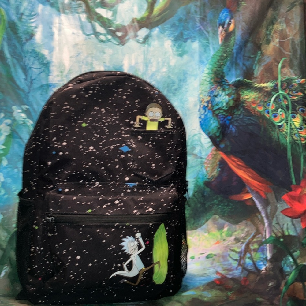 Rick and Morty bio world adult swim backpack. Cartoon Network 2017.